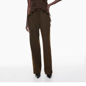 Aritzia brown effortless pants